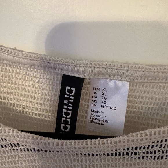 Divided Cream Fringed Sweater - Picture 2 of 3